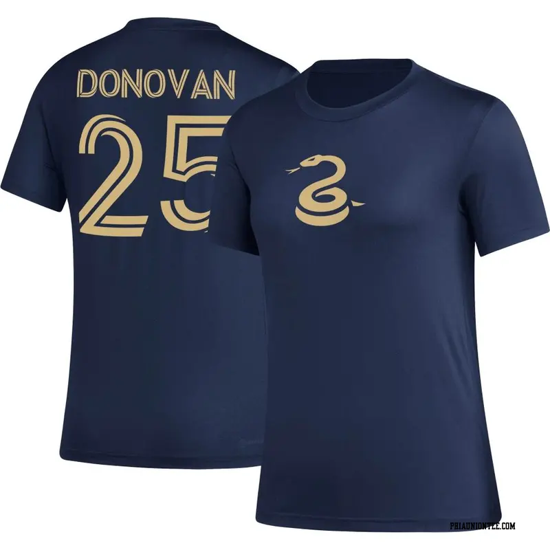 Women's Philadelphia Union ＃25 Chris Donovan Black Name & Number Icon T-Shirt